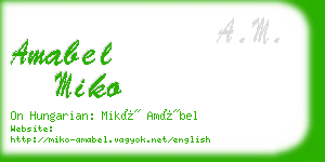 amabel miko business card
